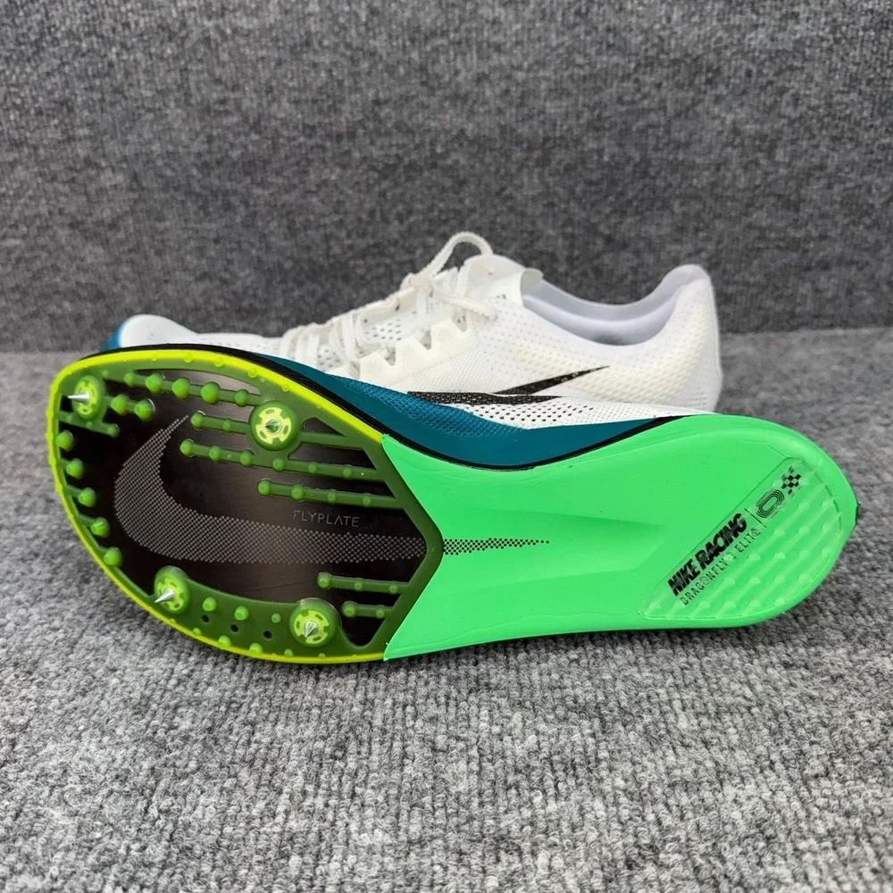 Nike ZoomX Dragonfly 2 Elite Track Spikes White Teal Green FZ9315-102 Mens 12
